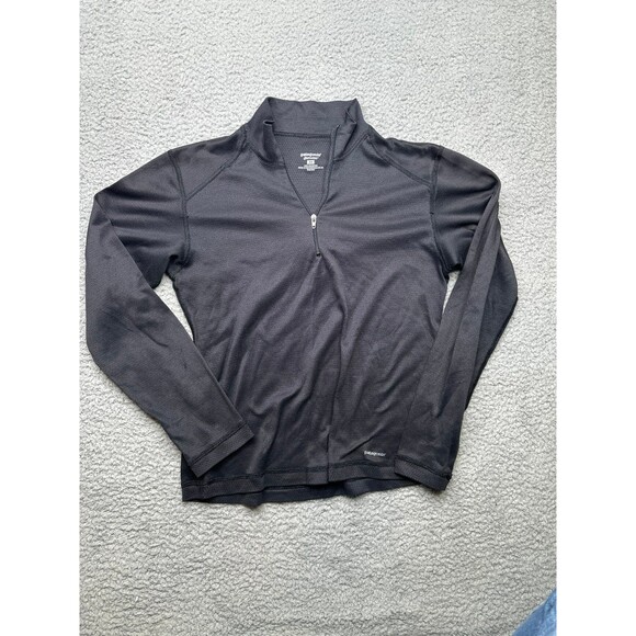Patagonia Capilene Women's 1/4 Zip Pullover Baselayer Shirt Size xs Black Us - Picture 1 of 6